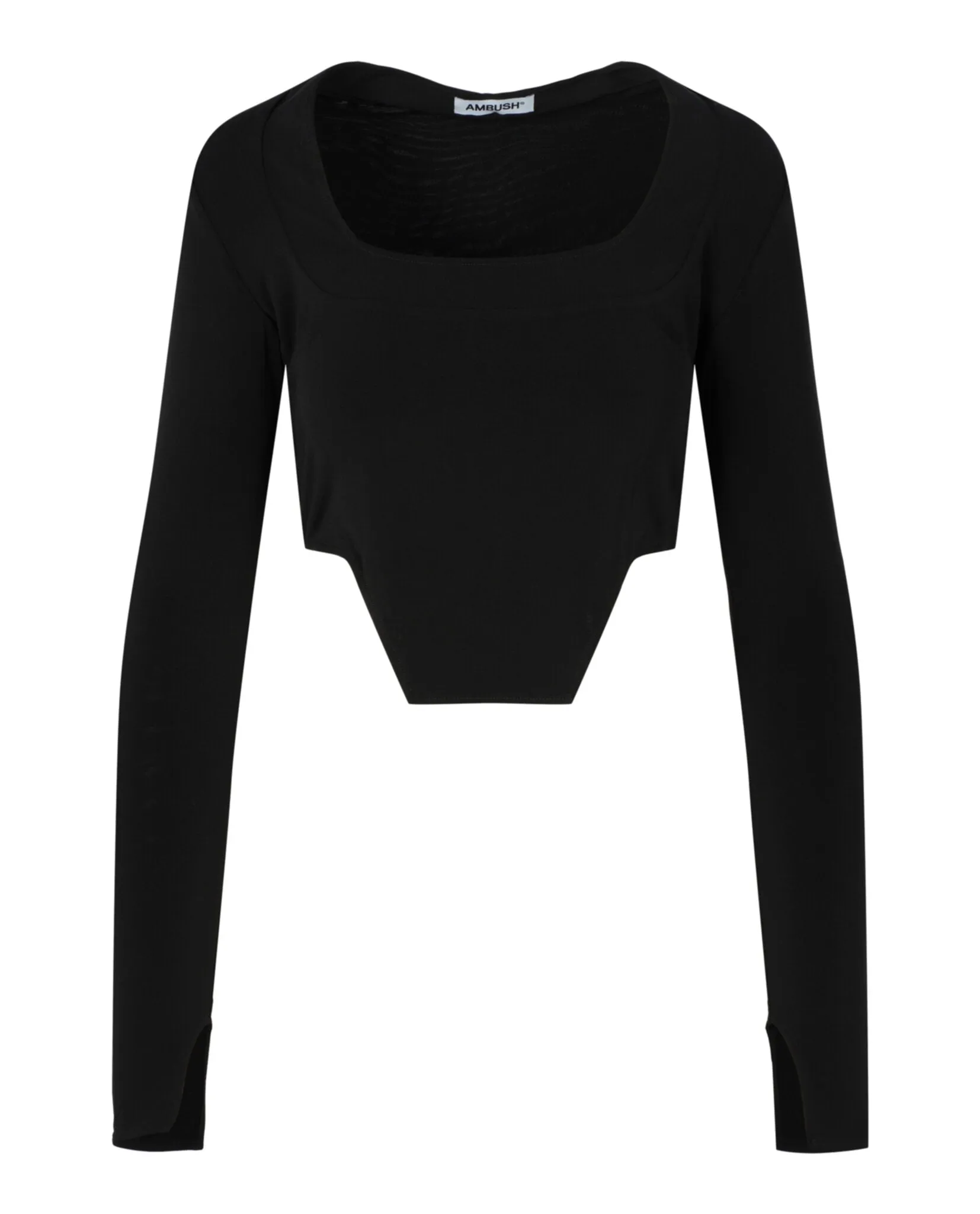 AMBUSH Womens Square Neck Fitted Crop Top