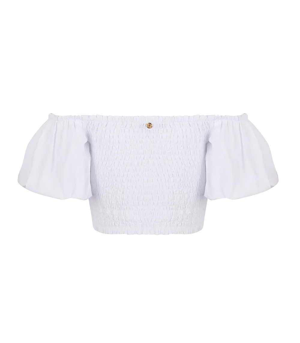 Annie Puff Sleeve Smocked Top
