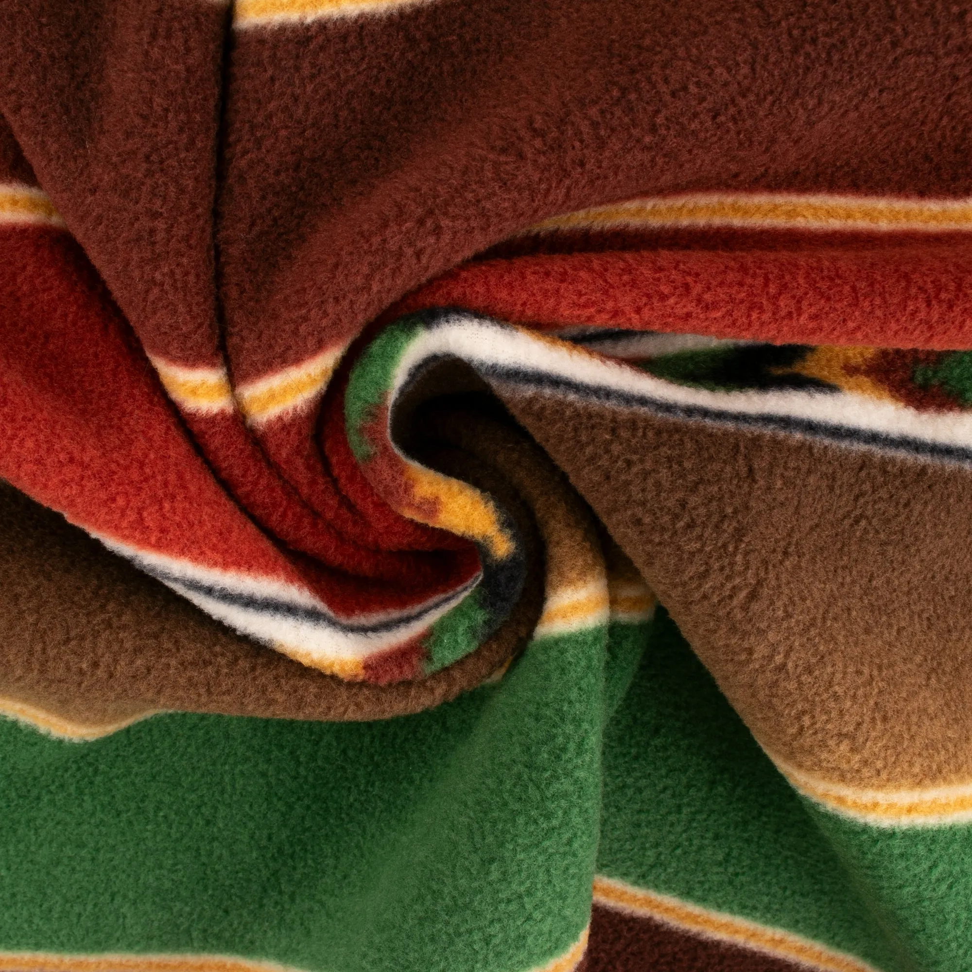 Anti-Pill Fleece Print - SLIPPY - Navajo stripes - Brown