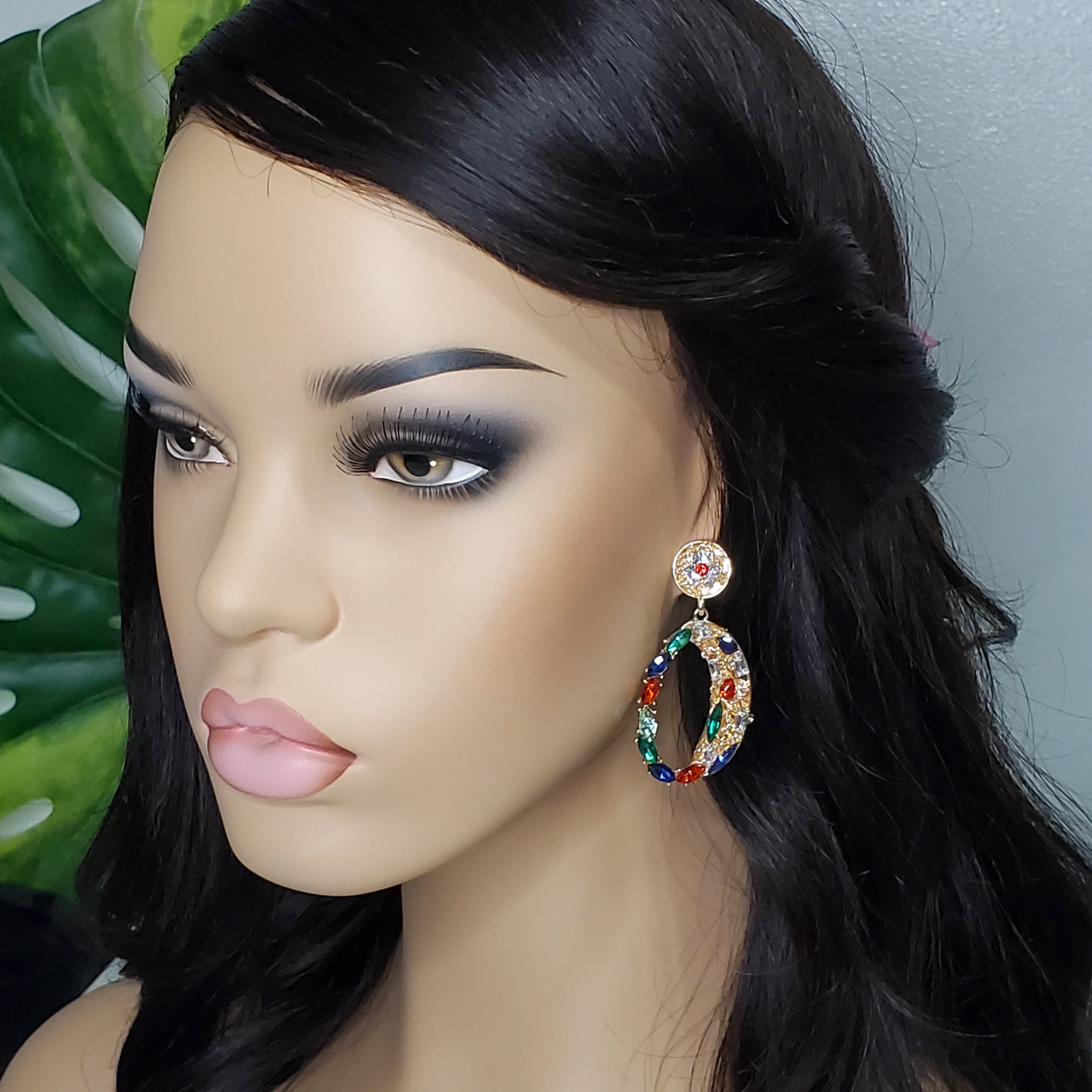 Asymmetrical Oval Earrings