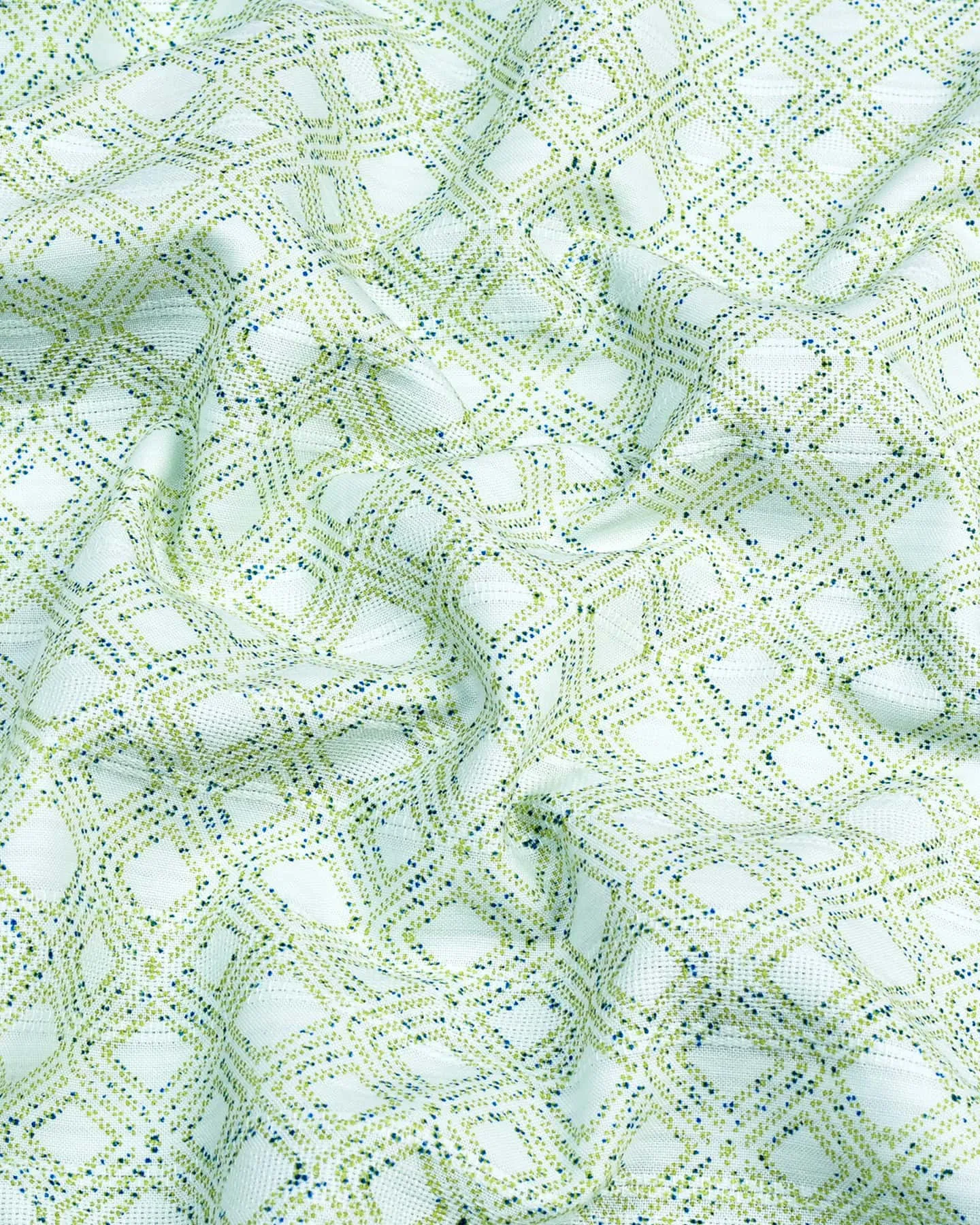 Bangor Green Printed Dobby Cotton Shirt Style Kurta