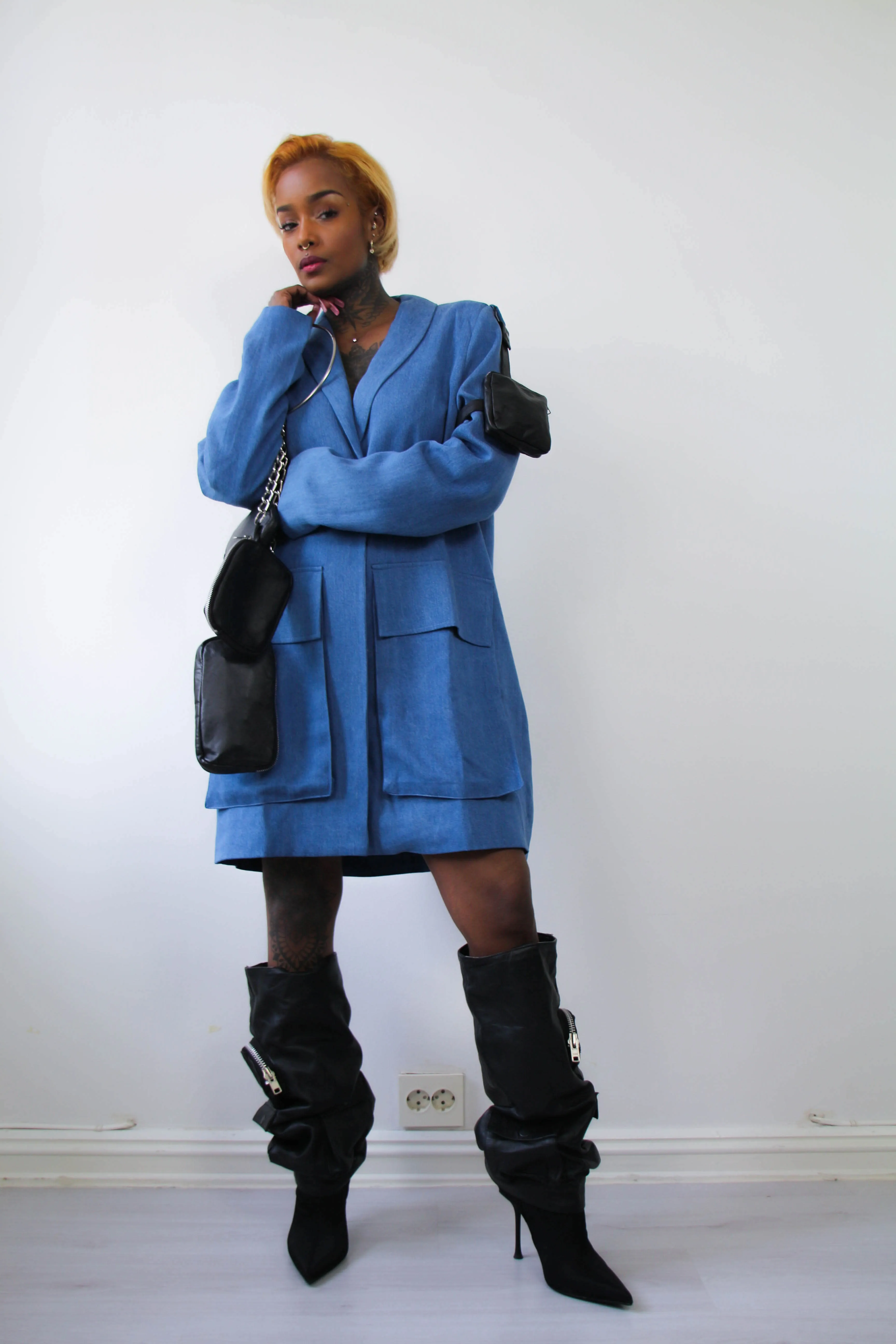 Denim Jacket with oversized pockets