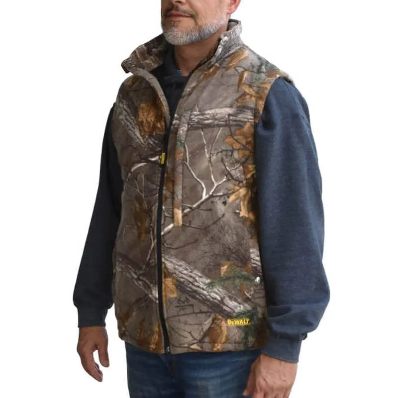 DEWALT Realtree Xtra Camouflage Fleece Heated Vest With Battery & Charger
