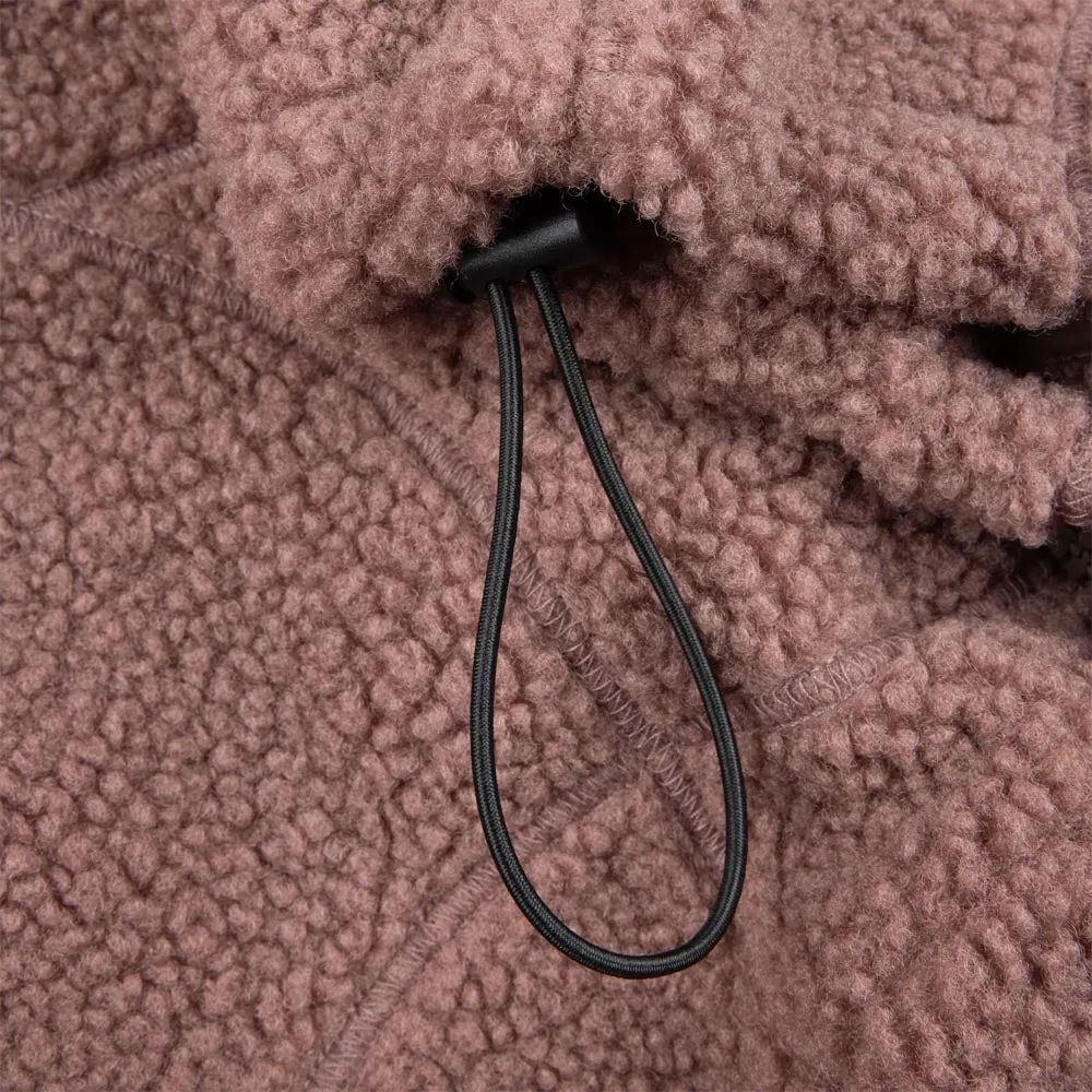 Dime MTL - Coverstich Sherpa Zip Fleece - Mauve