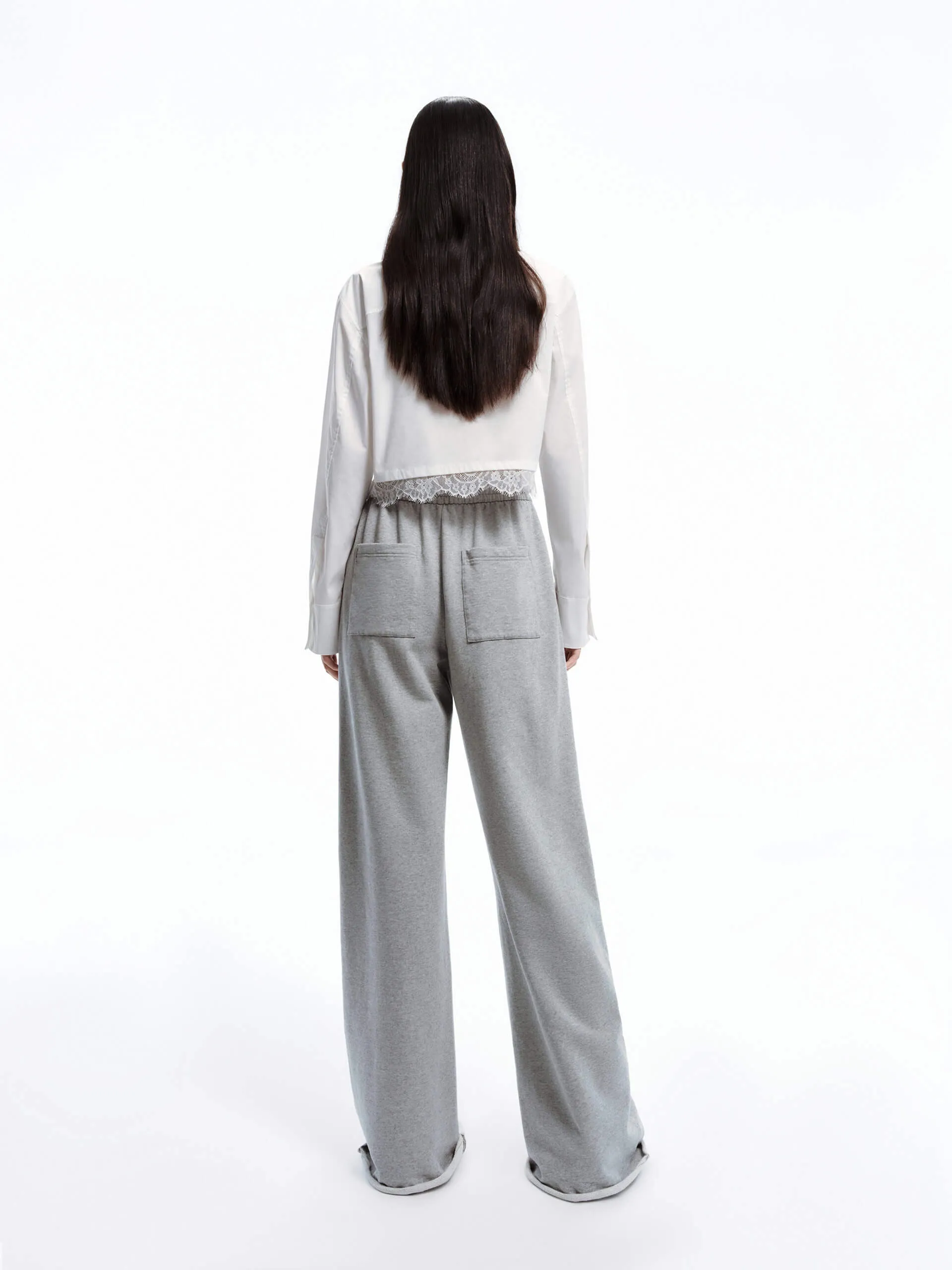 Drawstring Wide Leg Pants