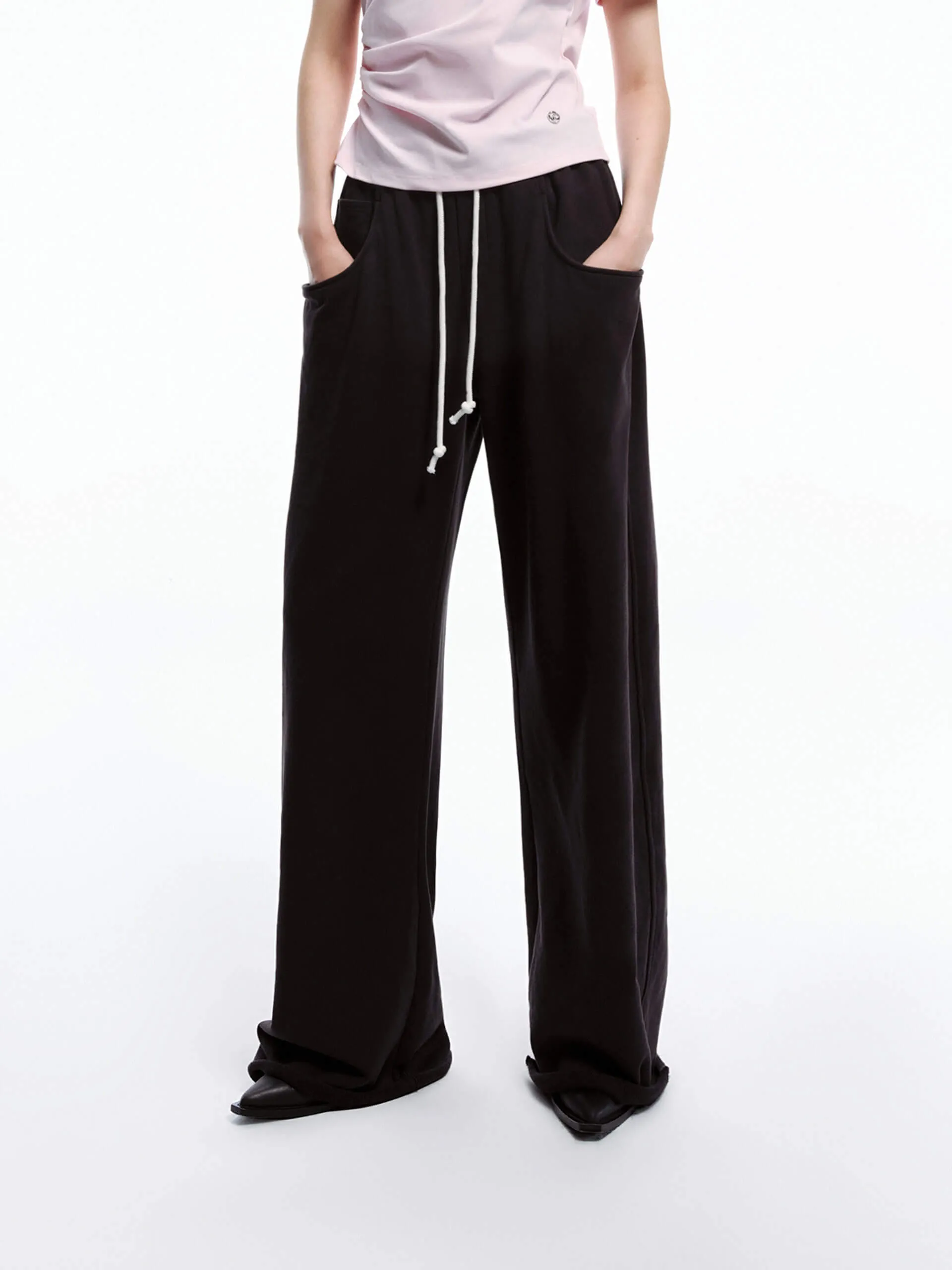 Drawstring Wide Leg Pants