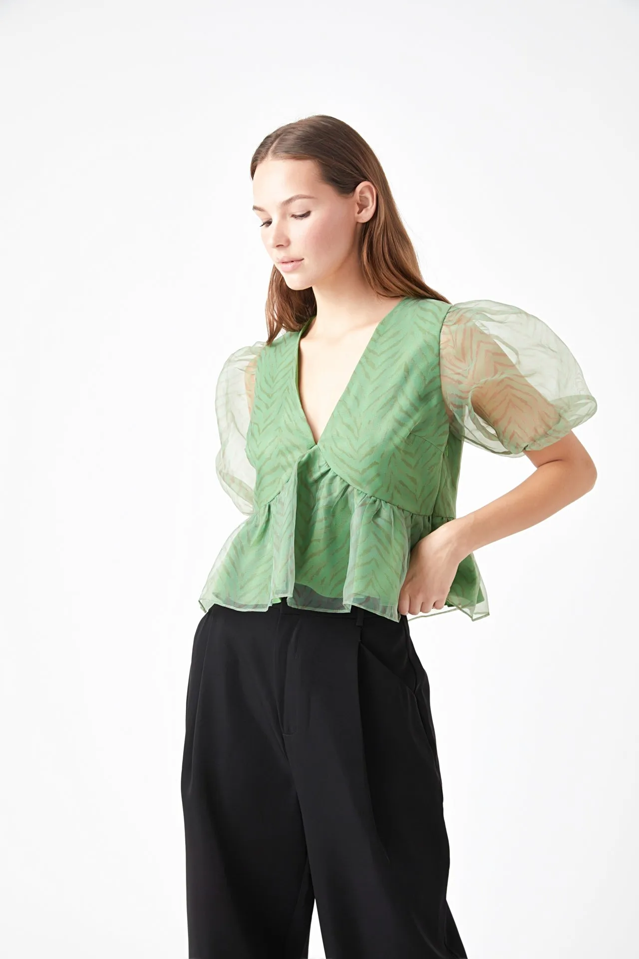 Endless Rose - Organza Zebra Top