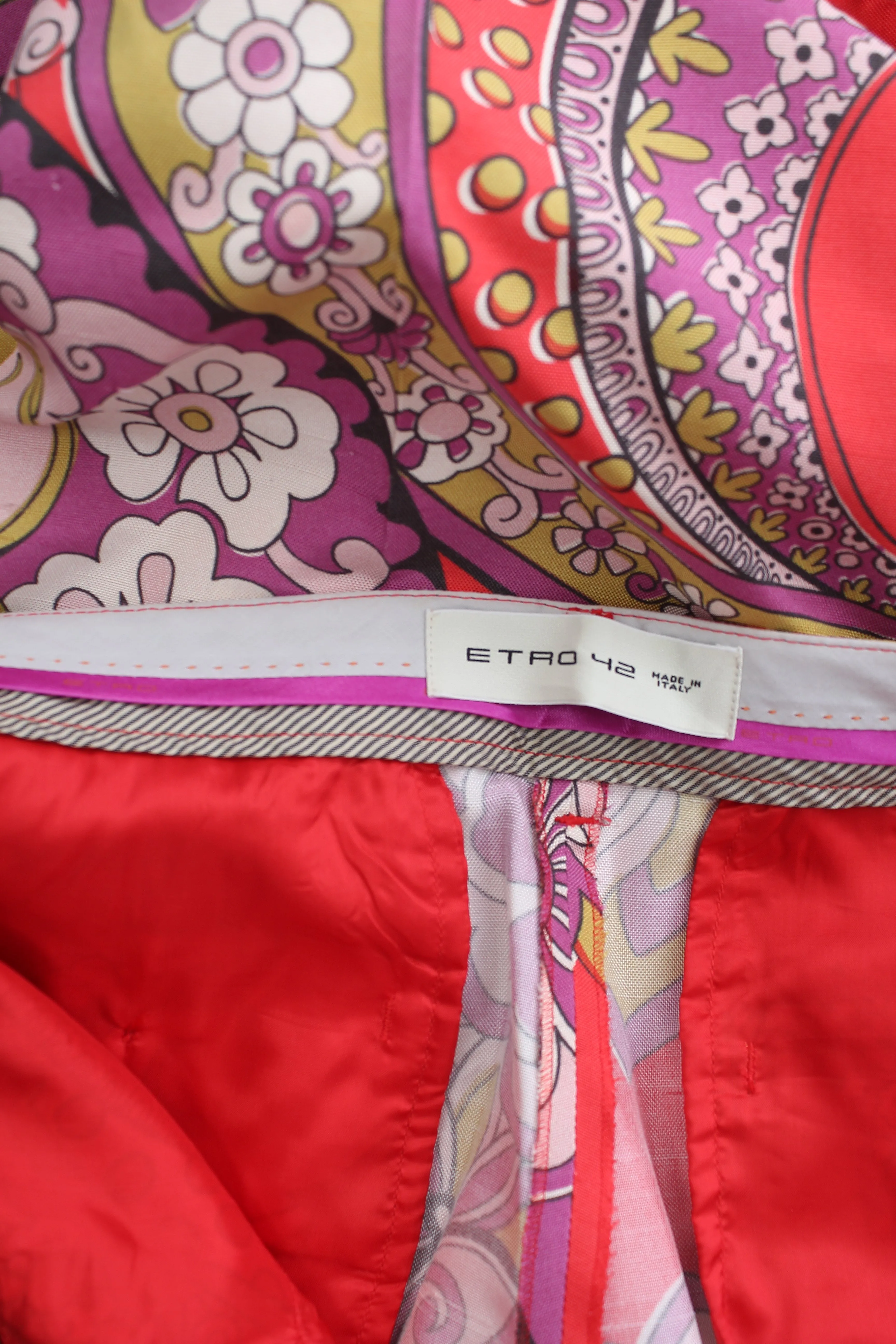 Etro Printed Silk Trousers