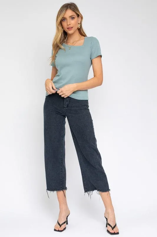 Liliana Asymmetrical Short Sleeve Top