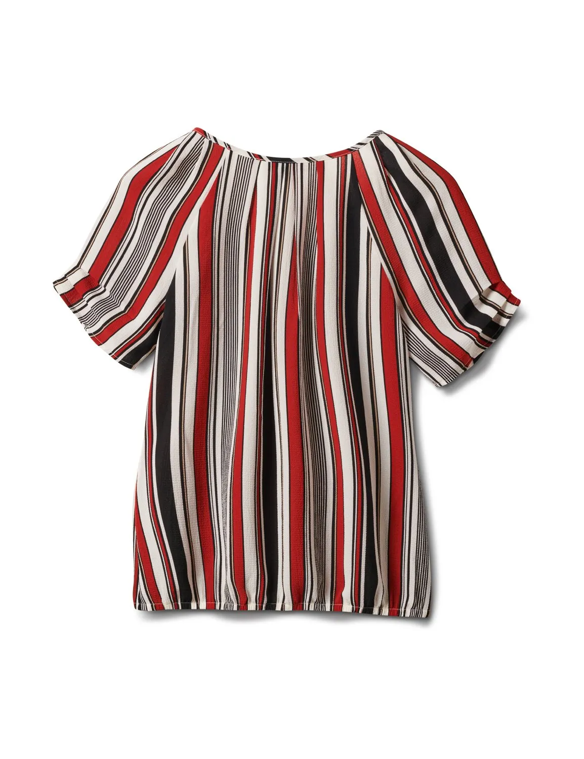 Multi Stripe Bubble Hem Blouse