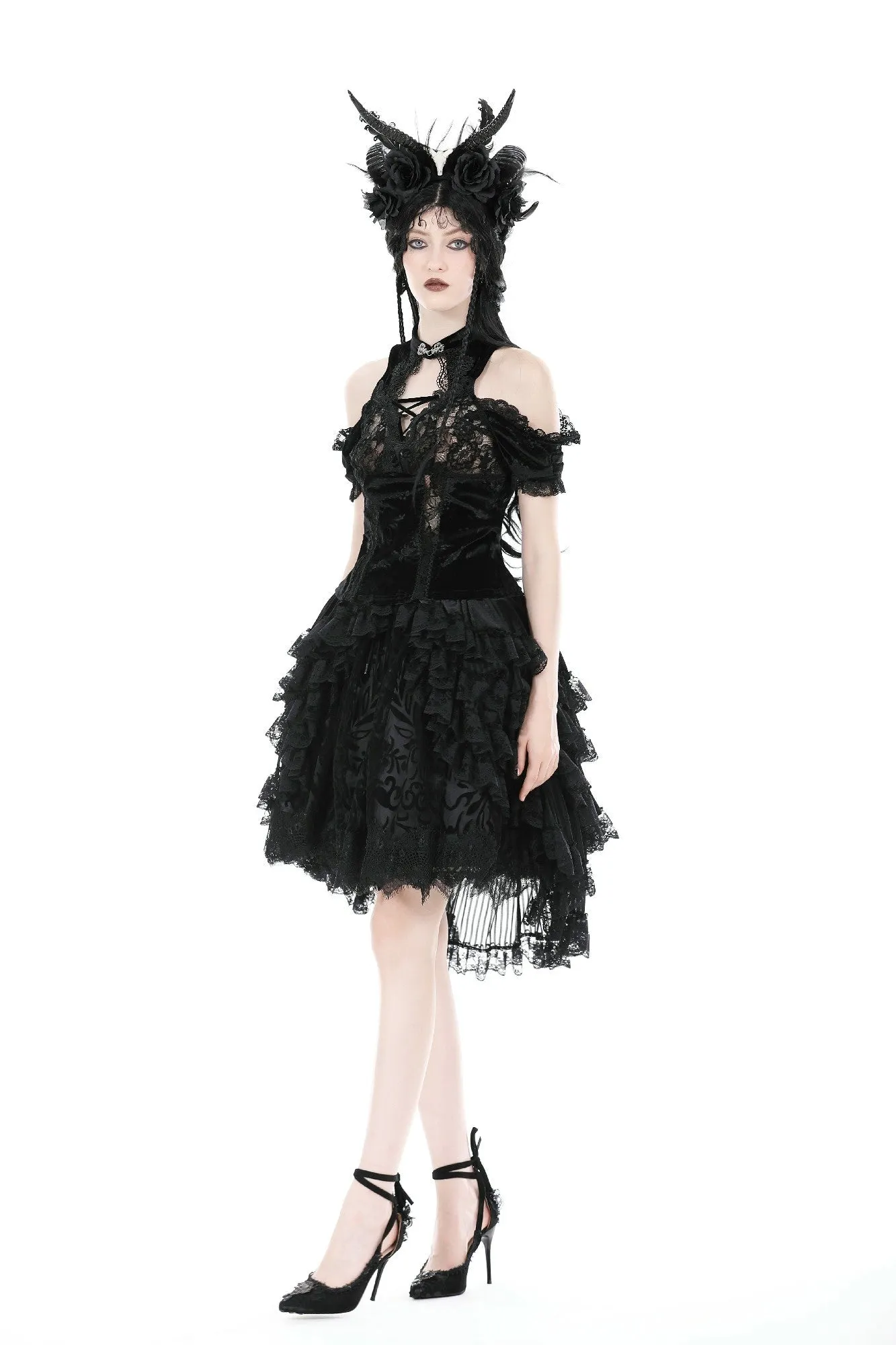 Princess frilly high low skirt KW317