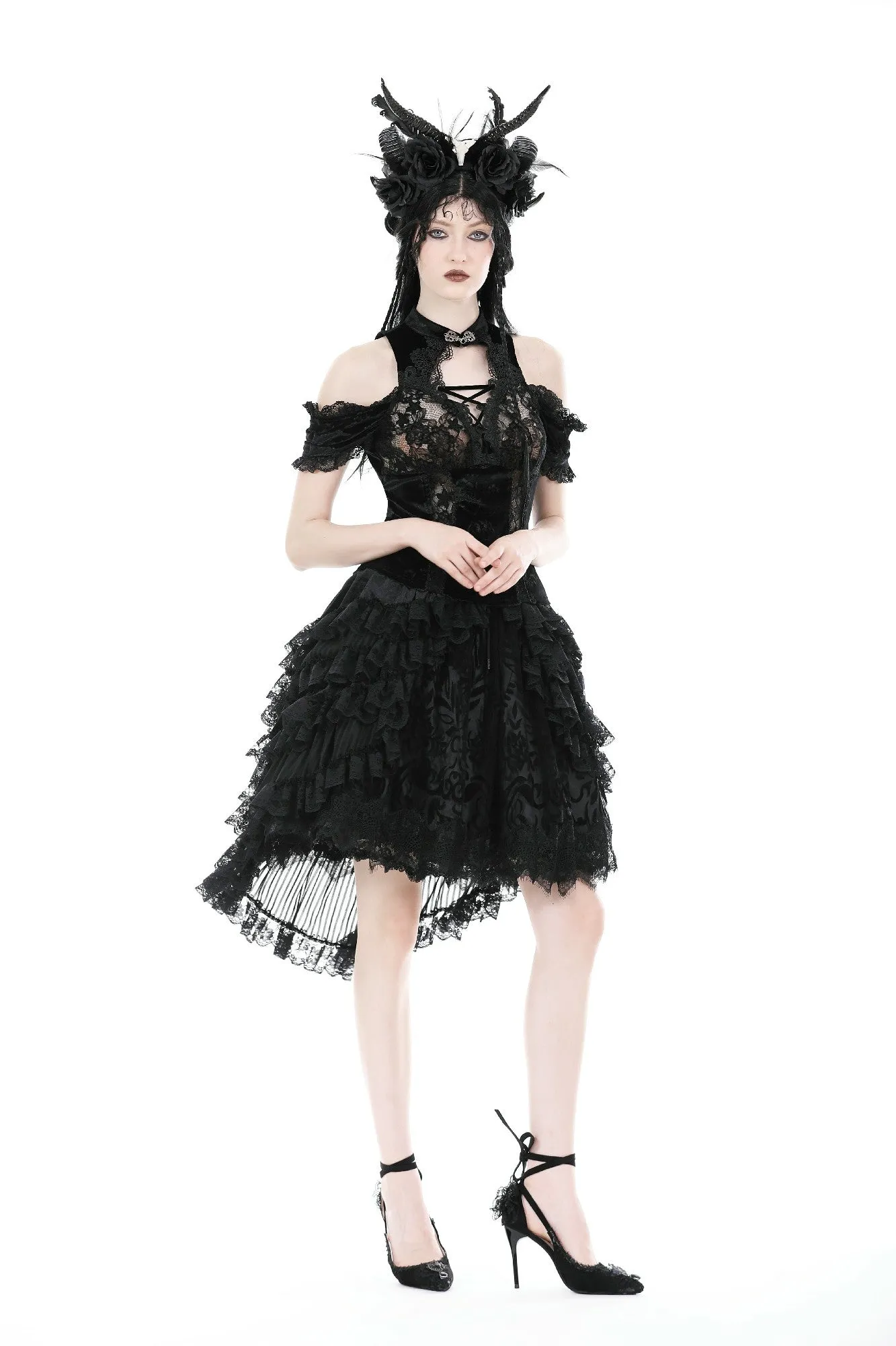 Princess frilly high low skirt KW317
