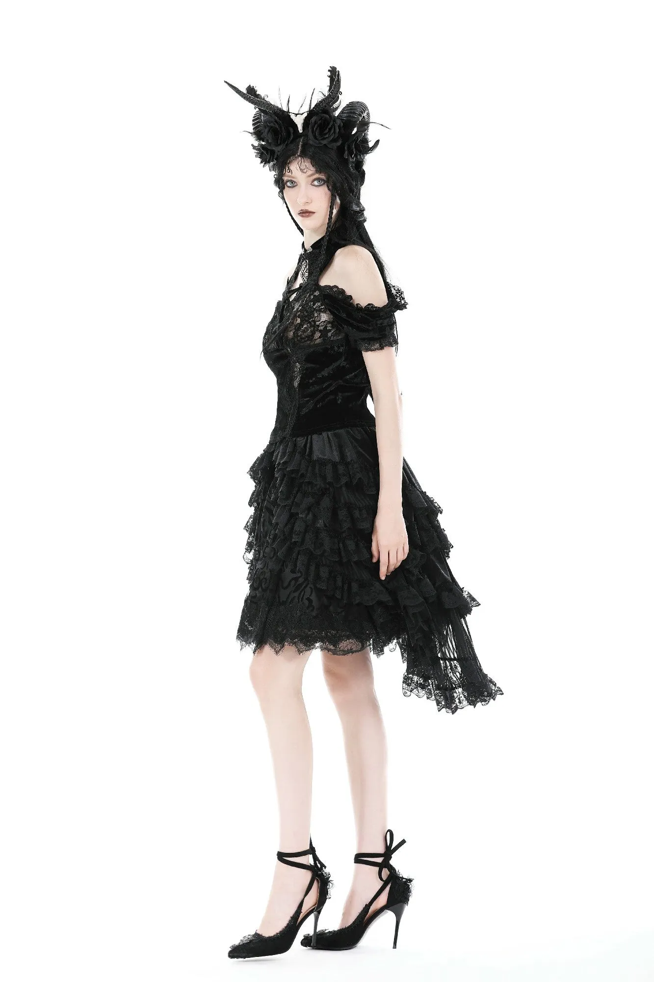 Princess frilly high low skirt KW317