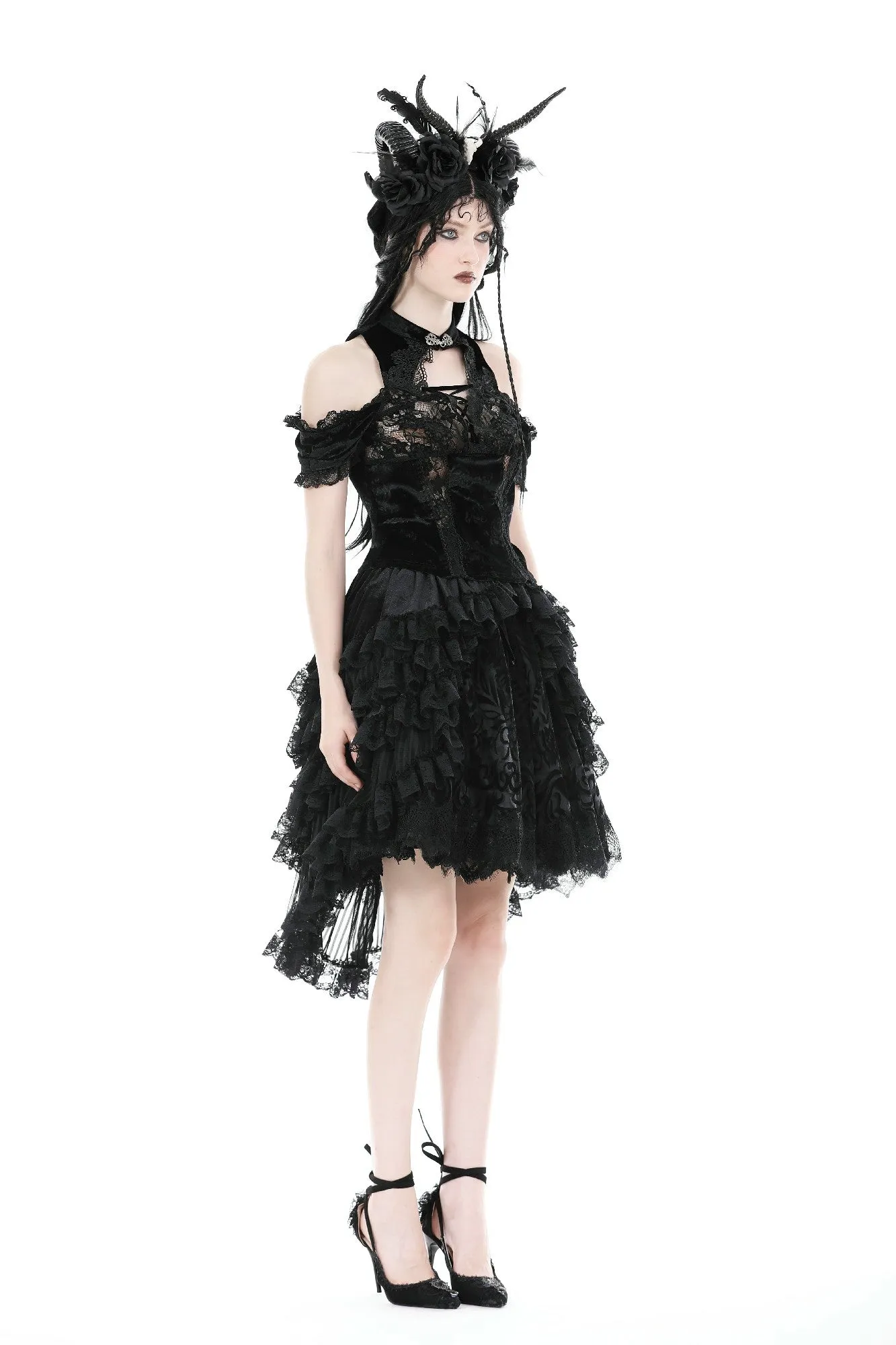 Princess frilly high low skirt KW317