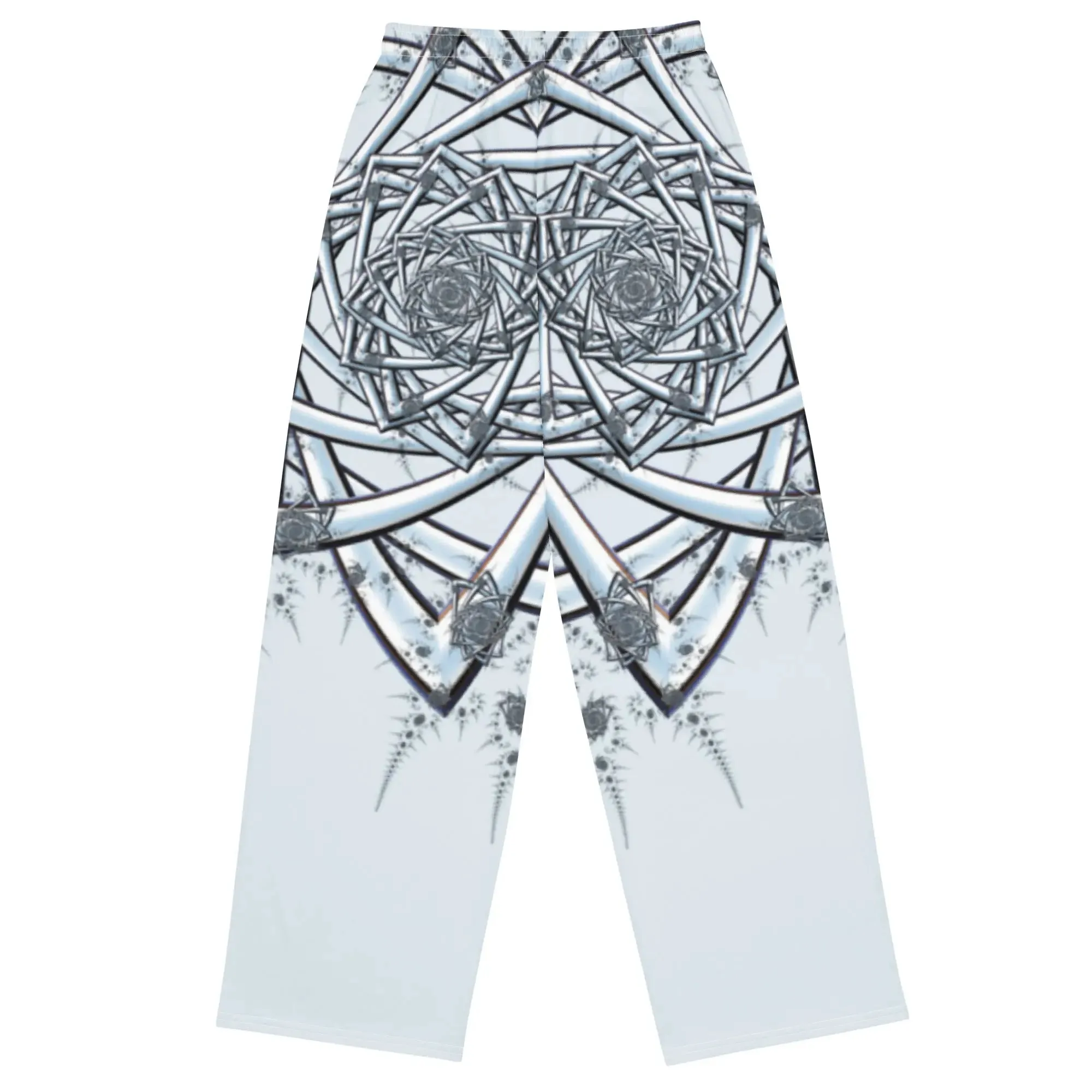 "Topological Rose" Collection - All-over Print Unisex Wide Leg Pants