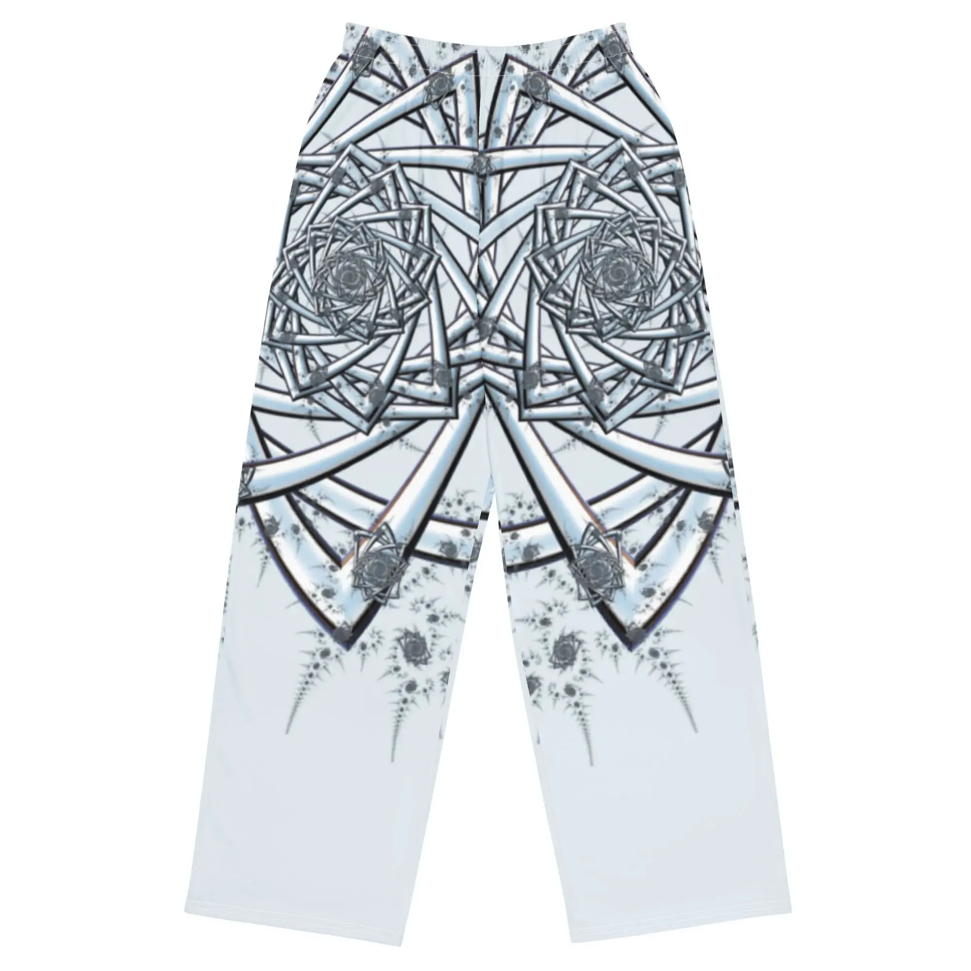 "Topological Rose" Collection - All-over Print Unisex Wide Leg Pants