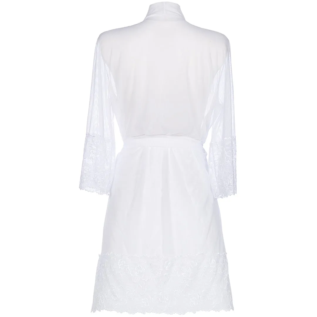 Sheer Robe Axami Naughty in Nude White
