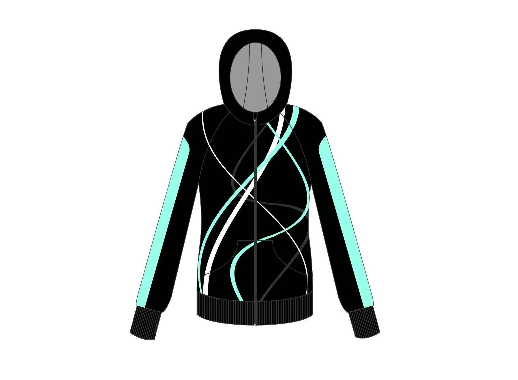 Swirls Full Zip Hoody