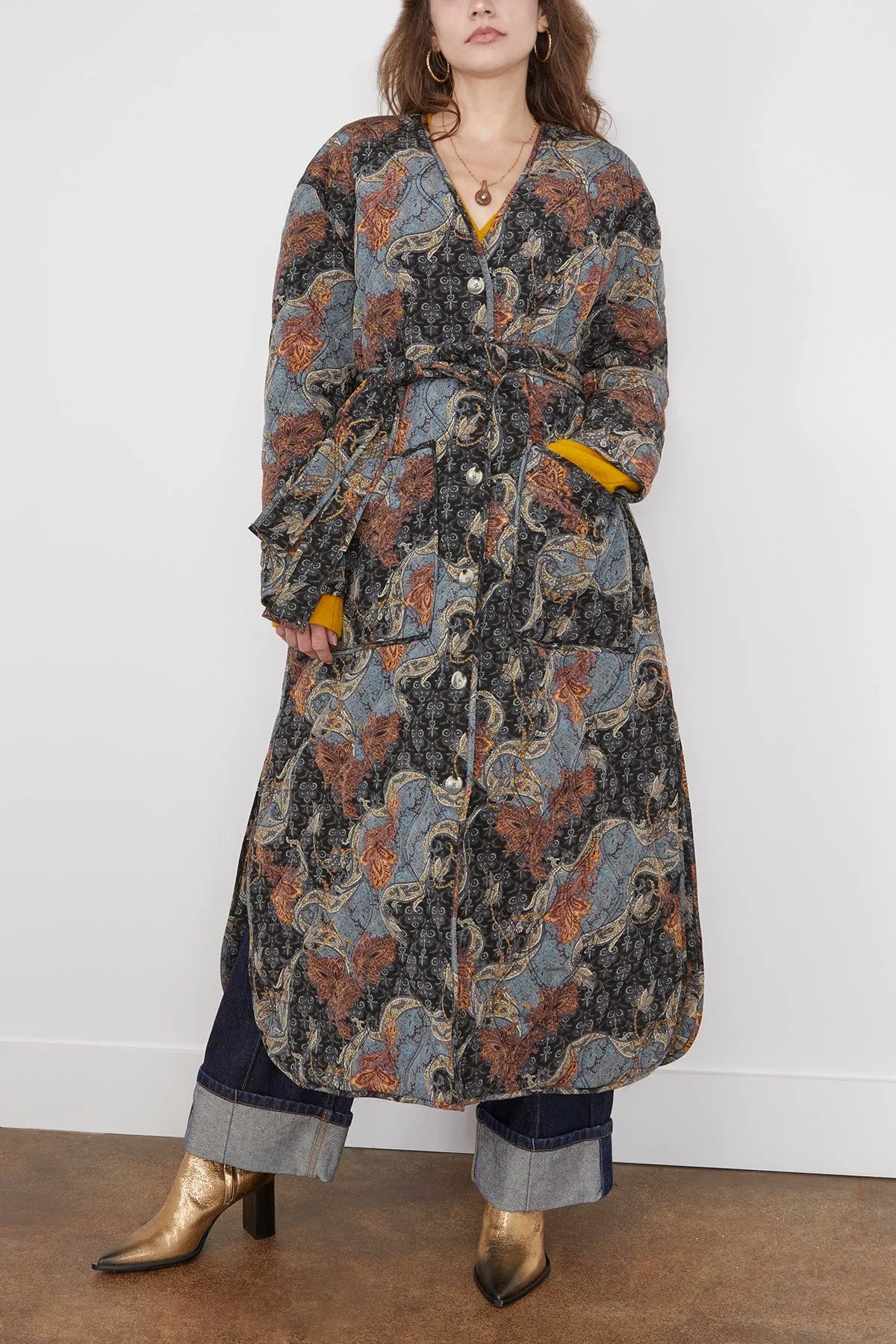 Theo Coat in Azure