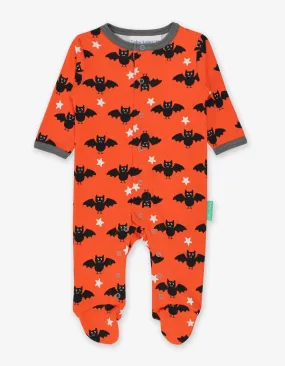 Toby Tiger Organic Bat Print Babygrow