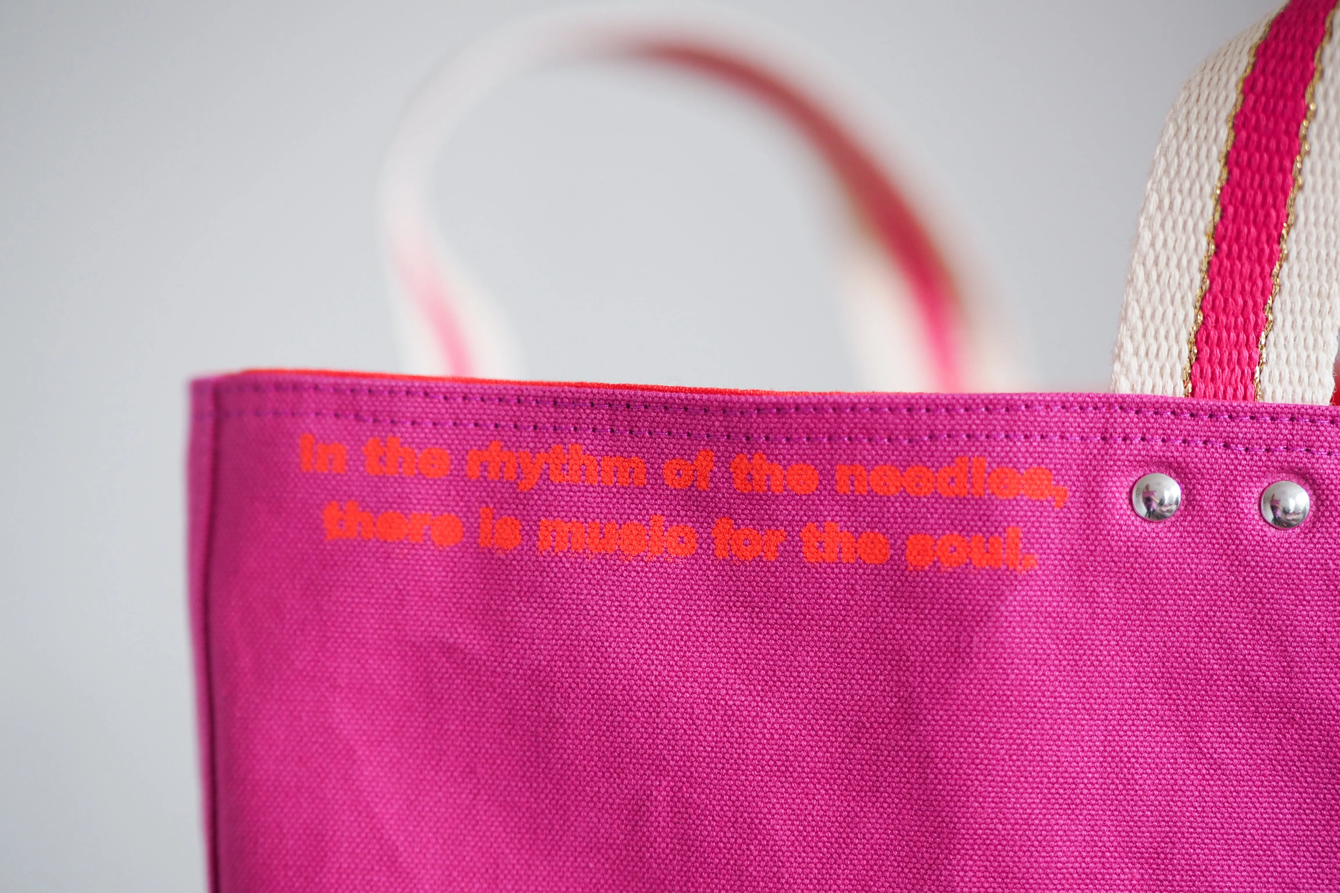 Tote Bag - Pink - printed orange