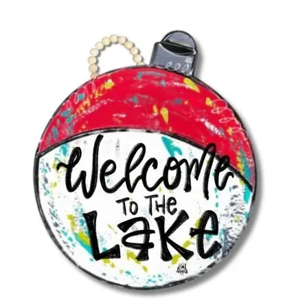 Welcome to the Lake Large Door Hanger