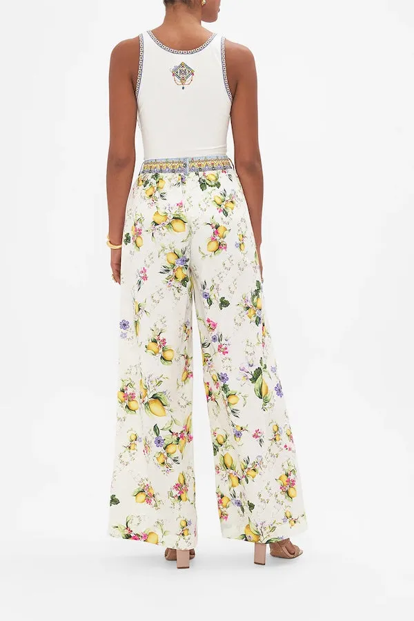 WIDE LEG WAISTED PANT