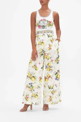 WIDE LEG WAISTED PANT